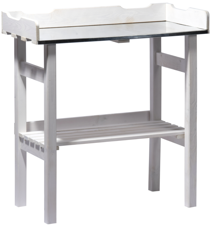 dobar Pflanztisch mit Ablage, weiß